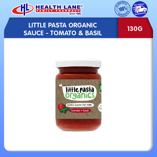 LITTLE PASTA ORGANIC SAUCE- TOMATO & BASIL 130G